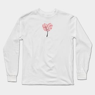 Heart tree with finger prints Long Sleeve T-Shirt